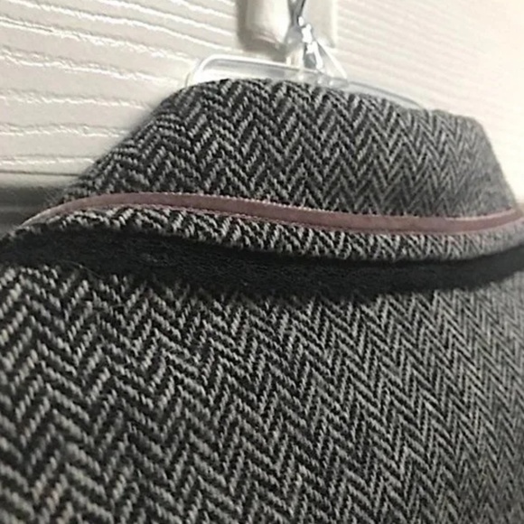Tahari Suit Black & White Herringbone Blazer Jacket - Picture 6 of 15